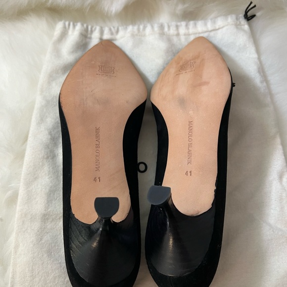 Manolo Blahnik Black Suede leather🖤 - Picture 8 of 9